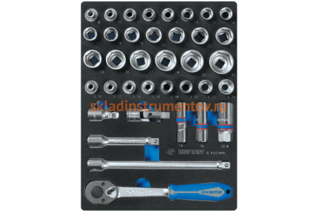 Ложемент для набора торцевых головок 9-4537MRV, EVA KING TONY 85811632B