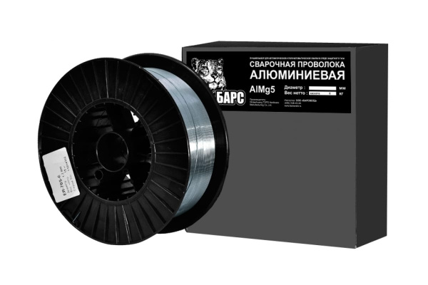 Проволока сварочная алюминиевая (1.6 мм; кассета 6 кг; СВ-АМг5) AIMg5 БАРС