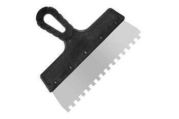 Фасадный зубчатый шпатель (нержавеющая сталь, 250мм, зуб.8x8мм) РемоКолор Мастер 12-8-250