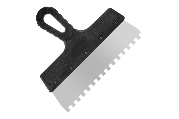 Фасадный зубчатый шпатель (нержавеющая сталь, 250мм, зуб.8x8мм) РемоКолор Мастер 12-8-250