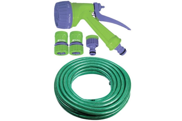Набор поливочный (шланг 1/2", 25 м; 6-реж. пистолет; соед.; адаптер) PALISAD 67426