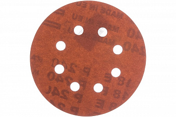 Круг шлифовальный на липучке для обработки дерева (125 мм; Р240; 8 отверстий) KLINGSPOR 270606