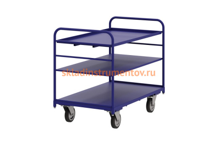 Тележка RUSKLAD платформенная с двумя ручками ТЯ 3 (600x1000) d125мм Тележка RUSKLAD платформенная с двумя ручками ТЯ 3 (600x1000) d125мм