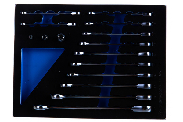 Набор трещоточных комбинированных ключей KING TONY ложемент, 15 предметов 9-10115MRV