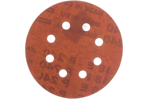 Круг шлифовальный на липучке для обработки дерева (125 мм; Р240; 8 отверстий) KLINGSPOR 270606