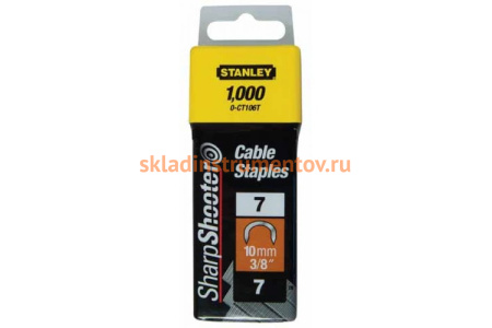 Скоба для степлера Stanley тип 7 10мм х 1000шт 1-CT106T