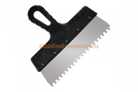 Фасадный зубчатый шпатель (250 мм, зуб.6x6 мм) РемоКолор Мастер 12-7-250