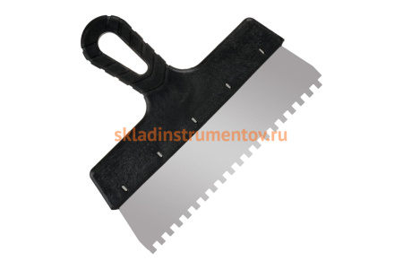 Фасадный зубчатый шпатель (250 мм, зуб.6x6 мм) РемоКолор Мастер 12-7-250