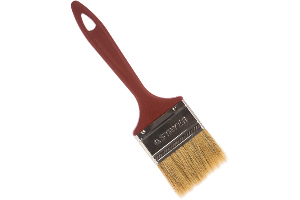 Плоская кисть STAYER Universal Master светлая натуральная щетина пластмассовая ручка 63 мм 0107-63_z01