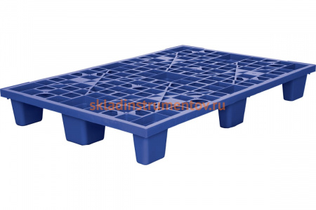 Паллет Тара.ру 1200х800х160 мм перфорированный на 9 ножках вкладываемый синий 12746