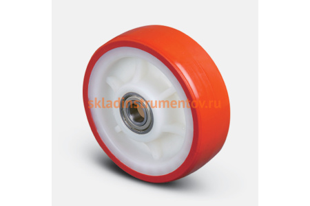 Колесо полиуретановое с полиамидным диском 200 мм MFK-TORG ZBP-200