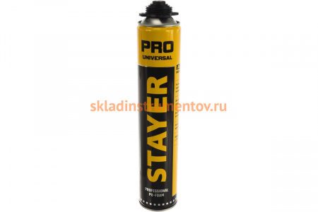 Монтажная пена STAYER PRO 750 мл, пистолетная, всесезонная 41135