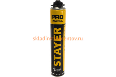 Монтажная пена STAYER PRO 750 мл, пистолетная, всесезонная 41135