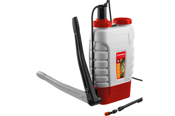 Ранцевый опрыскиватель GRINDA KS-12, 12 л, телескопический алюминиевый удлинитель 425217