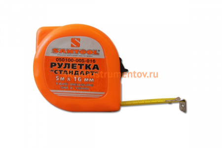 Рулетка СТАНДАРТ 5 м х 16 мм SANTOOL 050100-005-016