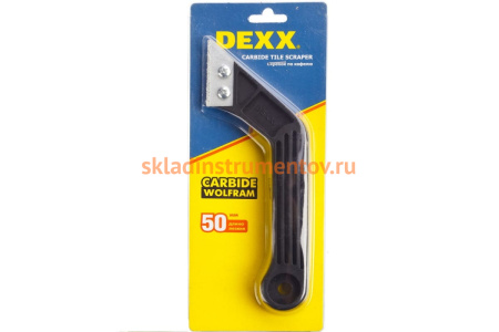 Скребок по кафелю с карбидным напылением DEXX 200 мм, 1 лезвие 33413
