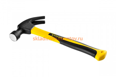 Молоток-гвоздодер с фибергласовой рукояткой STAYER Fiberglass 560 г 2026-560_z01