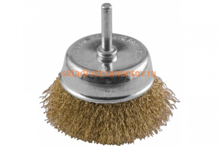 Чашечная корщетка для дрели Курс со шпилькой 65 мм 38467