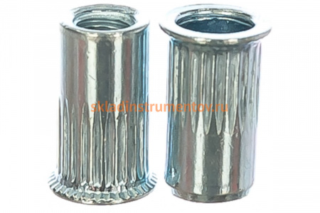 Заклепка резьбовая стальная с насечкой (50 шт; М4; уменьшенный борт) MESSER 212104S-50