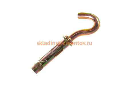 Анкерный болт с крюком Зубр 10 x 50 мм, 40 шт, желтопассивированный, Профессионал 302372-10-050