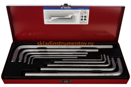 Набор Г-образных шестигранников 3-17мм, 10шт KING TONY 20210MR