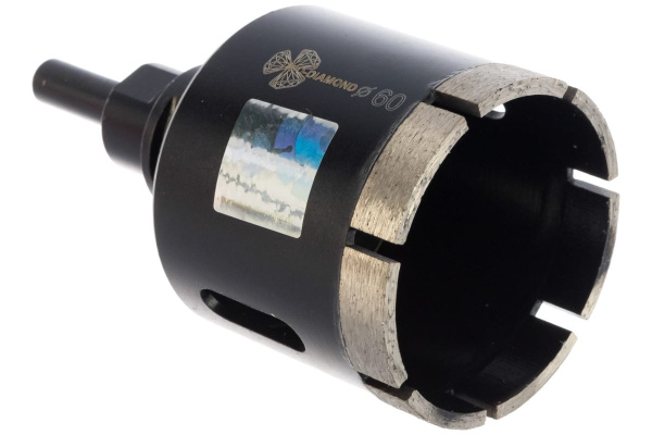 Коронка алмазная по керамограниту, серебряная пайка (60 мм) TRIO-DIAMOND GCB767