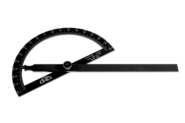 Угломер-транспортир Kinex 0-180 гр, 200x290мм, BlackCoat 1089-02-200