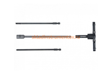 Реверсивная Т-образная отвертка AIST с набором бит 4 предмета / 800204 00-00003393