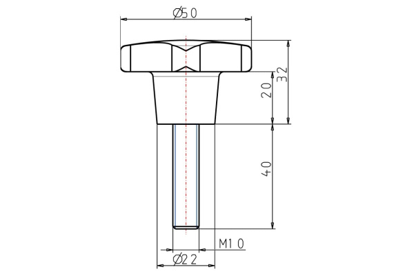 Крестообразная рукоятка KIPP K0148.510X40