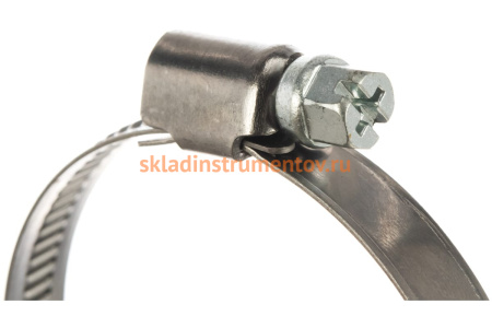 Ленточный червячный хомут 040-060мм нержавеющая сталь JTC-ZN60