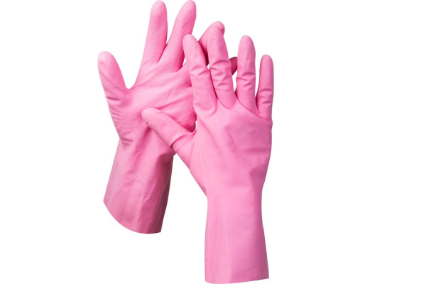 Перчатки латексные рифлёные (размер S) "МАСТЕР" ЗУБР 11250-S