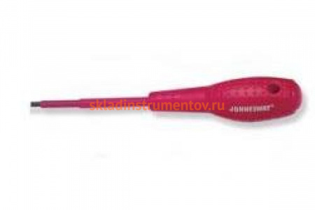 Шлицевая диэлектрическая отвертка Jonnesway, SL, DV13S8175 (D19S8175), 8х175мм
