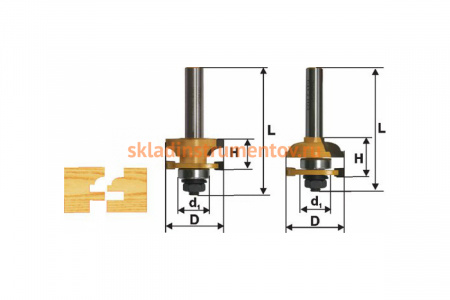 Набор фрез комбинированных рамочных (хвостовик 12 мм) Энкор 46536