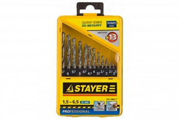 Набор сверл "PROFI" по металлу (13 шт.; HSS) STAYER 29602-H13
