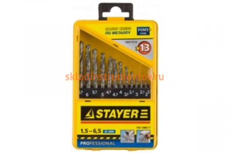 Набор сверл "PROFI" по металлу (13 шт.; HSS) STAYER 29602-H13