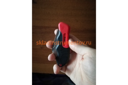 Складной нож электрика, изогнутое лезвие, эргономичная двухкомпонентная рукоятка MATRIX 78986