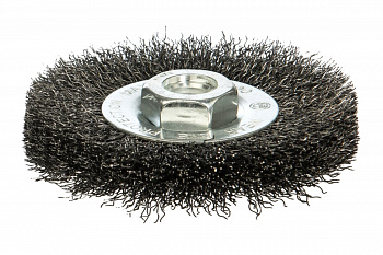 Щетка дисковая цилиндрическая с гофрированной стальной проволокой Мастер 072 (115 мм; М14) Профоснастка 20107002