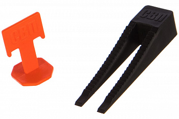 Система выравнивания плитки (зажимы 40 шт; клинья 40 шт) КУРС 16790