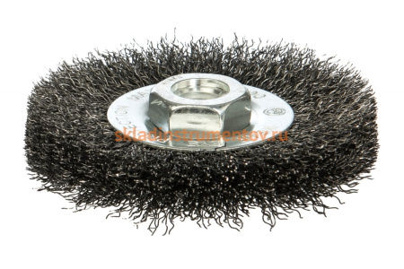 Щетка дисковая цилиндрическая с гофрированной стальной проволокой Мастер 072 (115 мм; М14) Профоснастка 20107002