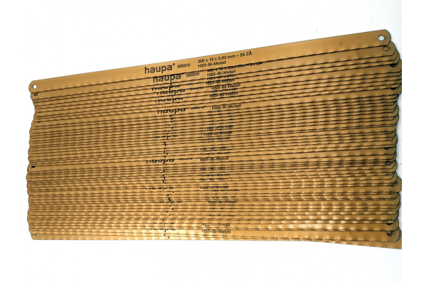 Полотна из быстрорежущей стали 50 шт для слесарной пилы HAUPA 200310/50
