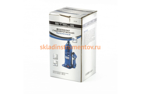 Гидравлический бутылочный домкрат 5 т, h подъема 207-404 мм STELS 51163