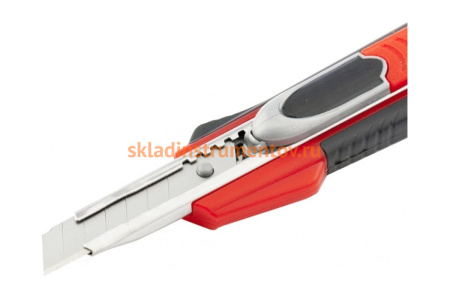 Нож 9мм, выдвижное лезвие, металлическая направляющая, двойная фиксация, эргономичная двухкомпонентная рукоятка MATRIX QUIK BLADE 78934