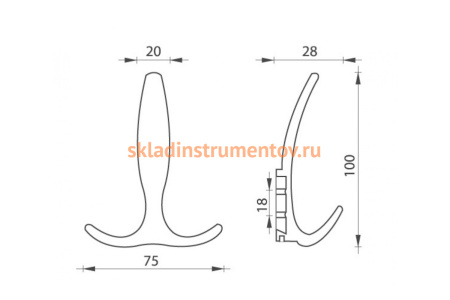 Мебельный крючок JET 543 мат.хром CH543Z.000CM99
