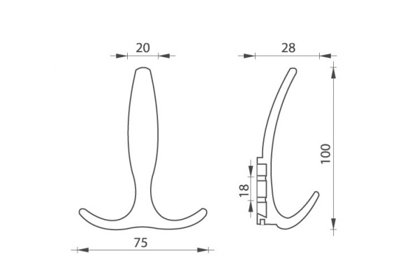 Мебельный крючок JET 543 мат.хром CH543Z.000CM99