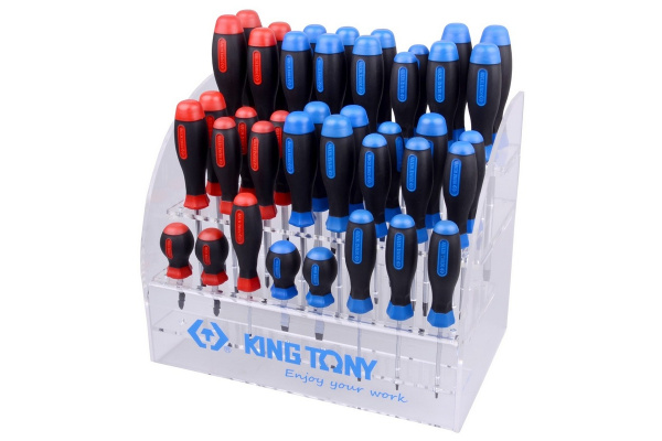 Подставка для отверток на 40 предметов KING TONY 87104 Подставка для отверток на 40 предметов KING TONY 87104