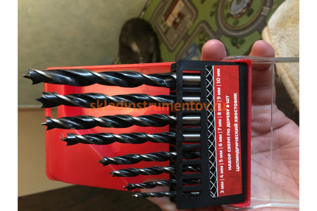 Набор сверл по дереву (8 шт; 3-10 мм) КЕДР 150-028 208712