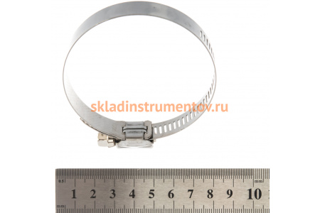 Хомуты Зубр ЭКСПЕРТ нерж. сталь просечная лента 12 мм 57-76мм 2шт 37815-057-76-2