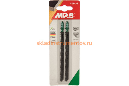 Пилки T101B удлиненные (132х110х2.5 мм; 2 шт.) по древесине, ДСП, фанере, пластике MPS 3101-L-2