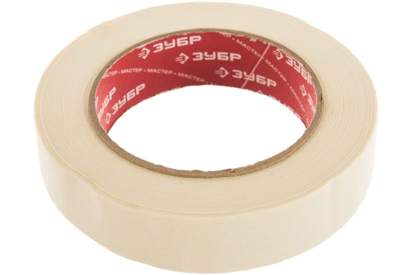 Малярная лента Зубр ЭКСПЕРТ креповая, 25ммх50м 12115-25