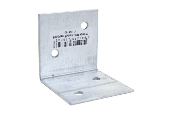 Мебельный уголок ЗУБР широкий УМШ-1.5 40х40х40 х 1.5мм белый цинк 31034-40